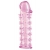Гелевая розовая насадка на фаллос с шипами - 12 см. - Toyfa Basic - в Нижнем Тагиле купить с доставкой