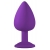 Большая фиолетовая анальная пробка Emotions Cutie Large с голубым кристаллом - 10 см. - Lola Games - купить с доставкой в Нижнем Тагиле