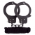 Чёрные наручники из листового металла в комплекте с веревкой BONDX METAL CUFFS LOVE ROPE SET - Dream Toys - купить с доставкой в Нижнем Тагиле