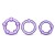 Набор из 3 фиолетовых эрекционных колец Stay Hard Beaded Cockrings - Blush Novelties - в Нижнем Тагиле купить с доставкой