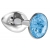 Малая серебристая анальная пробка Diamond Light blue Sparkle Small с голубым кристаллом - 7 см. - Lola Games - купить с доставкой в Нижнем Тагиле