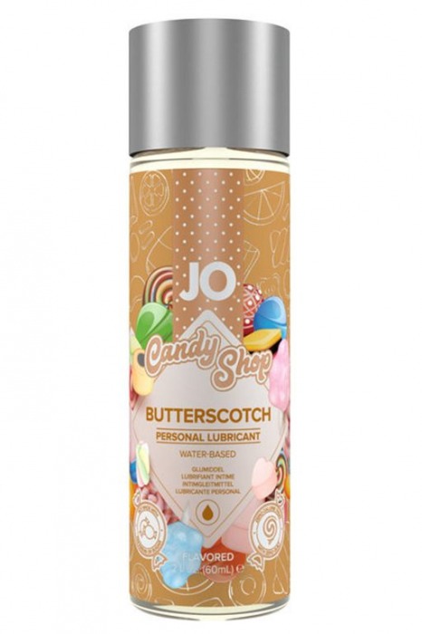 Смазка на водной основе Candy Shop Butterscotch с ароматом ирисок - 60 мл. - System JO - купить с доставкой в Нижнем Тагиле