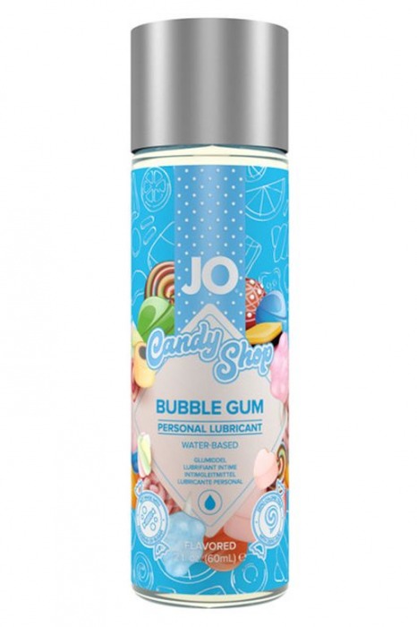 Смазка на водной основе Candy Shop Bubblegum с ароматом жвачки - 60 мл. - System JO - купить с доставкой в Нижнем Тагиле