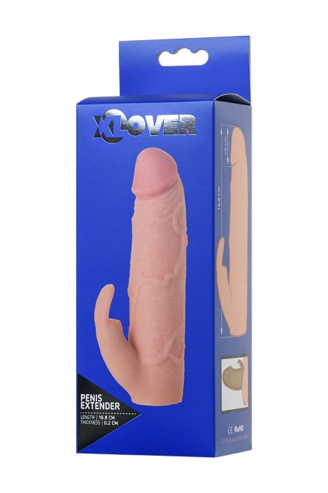 Телесная насадка Toyfa XLover для увеличения размера - 16,8 см. - ToyFa - в Нижнем Тагиле купить с доставкой
