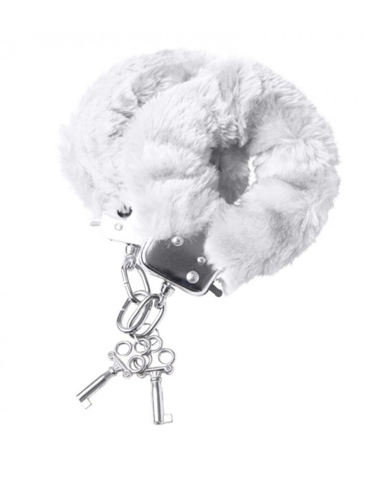 Наручники с белой меховой опушкой - ToyFa - купить с доставкой в Нижнем Тагиле