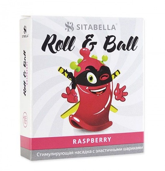 Стимулирующий презерватив-насадка Roll   Ball Raspberry - Sitabella - купить с доставкой в Нижнем Тагиле