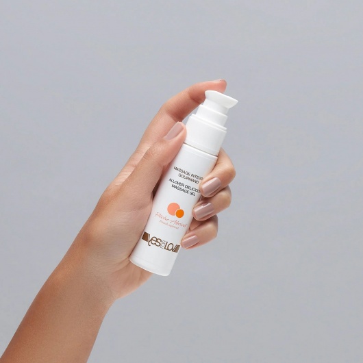 Универсальный массажный гель-смазка Allover Delicious Massage Gel с ароматом персика и аброкоса - 50 мл. - YESforLOV - купить с доставкой в Нижнем Тагиле