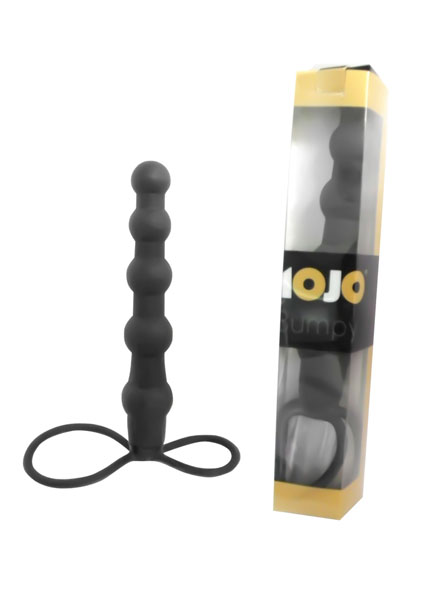 Черная ёлочка-насадка для двойного проникновения Mojo Bumpy - 15 см. - Seven Creations - в Нижнем Тагиле купить с доставкой