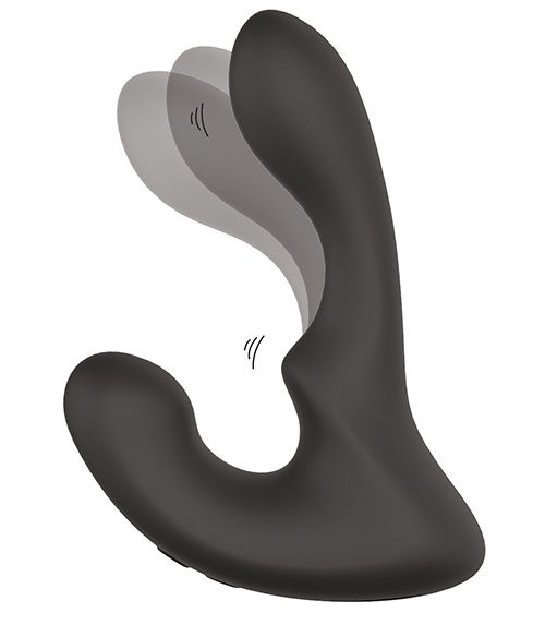 Чёрный массажер простаты с 2 моторами BOOTY ROCKER - Dream Toys - в Нижнем Тагиле купить с доставкой