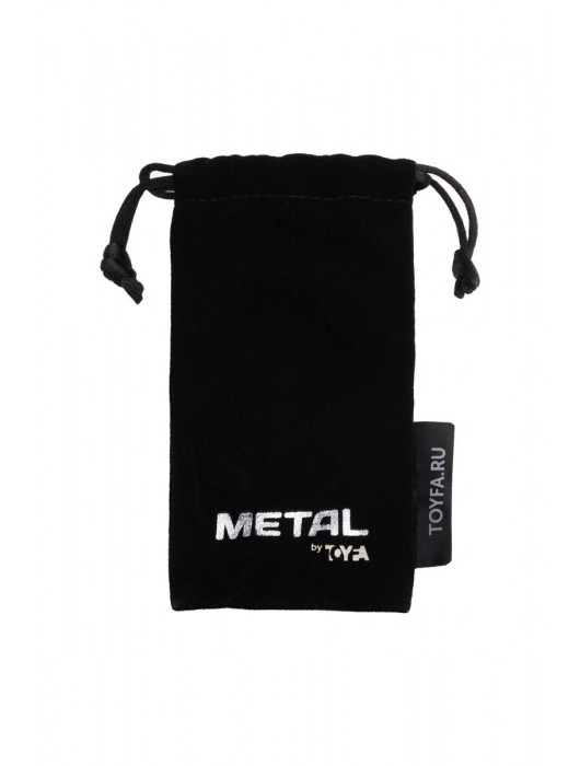 Серебристая коническая анальная пробка с красным кристаллом - 8 см. - ToyFa - купить с доставкой в Нижнем Тагиле