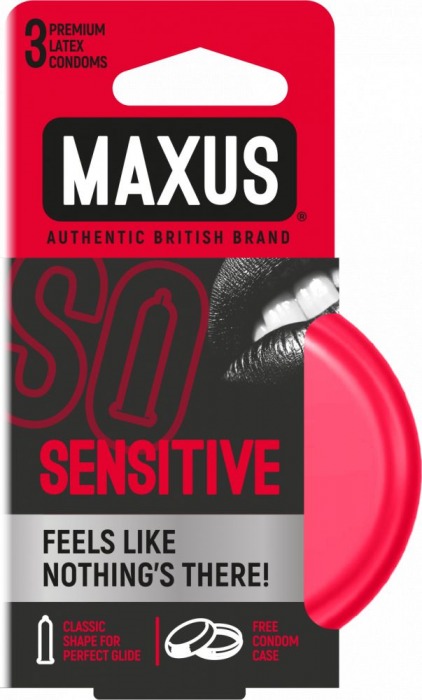 Ультратонкие презервативы в железном кейсе MAXUS Sensitive - 3 шт. - Maxus - купить с доставкой в Нижнем Тагиле
