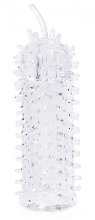 Закрытая рельефная насадка Crystal sleeve с усиками - 12 см. - Erowoman-Eroman - в Нижнем Тагиле купить с доставкой