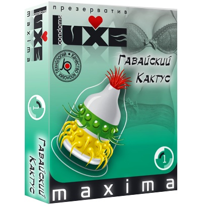 Презерватив LUXE Maxima  Гавайский Кактус  - 1 шт. - Luxe - купить с доставкой в Нижнем Тагиле