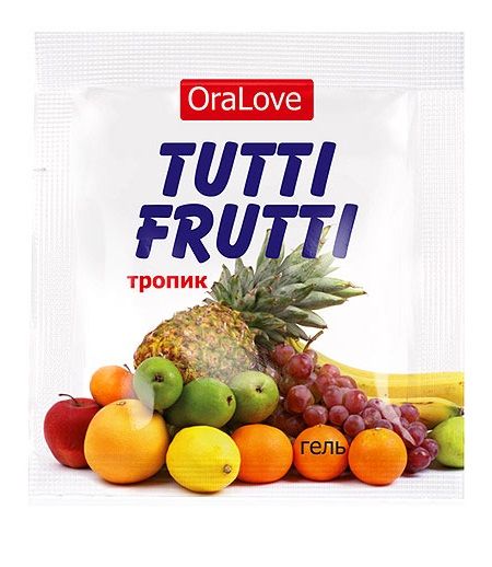 Пробник гель-смазки Tutti-frutti со вкусом тропических фруктов - 4 гр. - Биоритм - купить с доставкой в Нижнем Тагиле