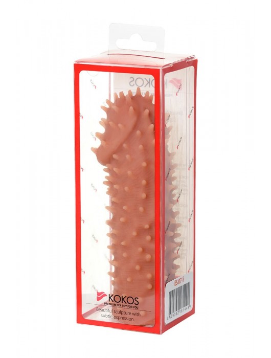 Телесная реалистичная насадка KOKOS Extreme Sleeve 07 с дополнительной стимуляцией - 12,7 см. - KOKOS - в Нижнем Тагиле купить с доставкой