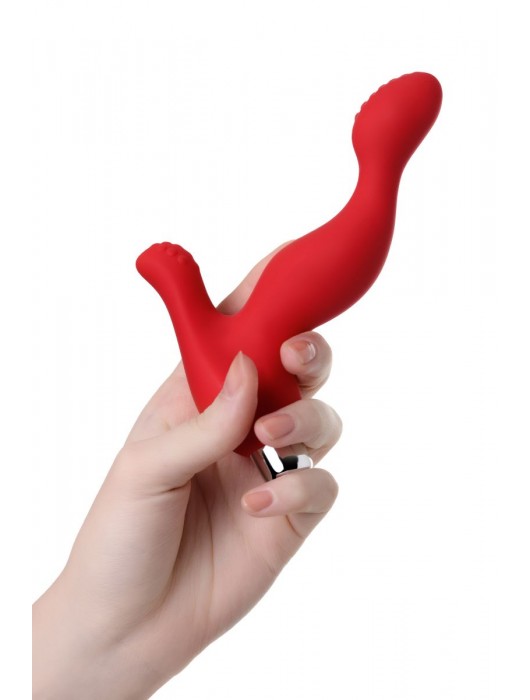 Красный силиконовый вибростимулятор простаты Proman - 12,5 см. - ToyFa - в Нижнем Тагиле купить с доставкой