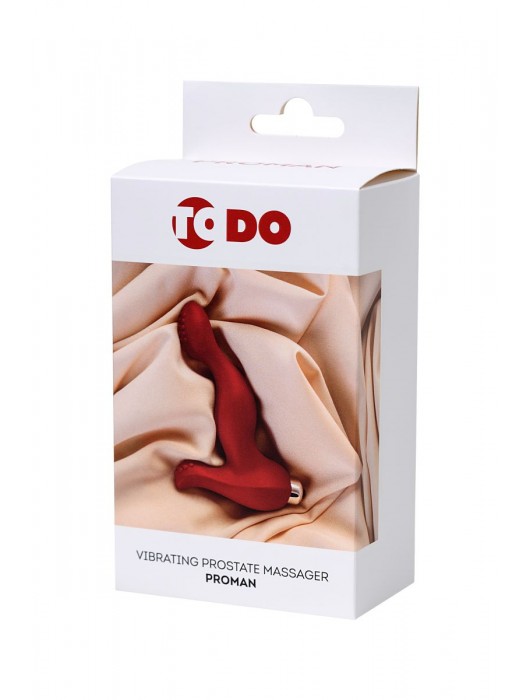 Красный силиконовый вибростимулятор простаты Proman - 12,5 см. - ToyFa - в Нижнем Тагиле купить с доставкой