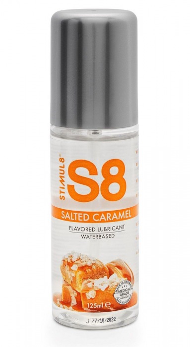 Смазка на водной основе S8 Flavored Lube со вкусом соленой карамели - 125 мл. - Stimul8 - купить с доставкой в Нижнем Тагиле