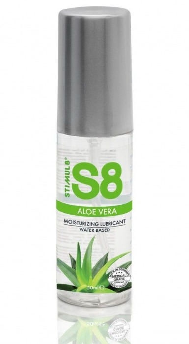 Лубрикант на водной основе S8 Aloe Vera Lube с алоэ вера - 50 мл. - Stimul8 - купить с доставкой в Нижнем Тагиле