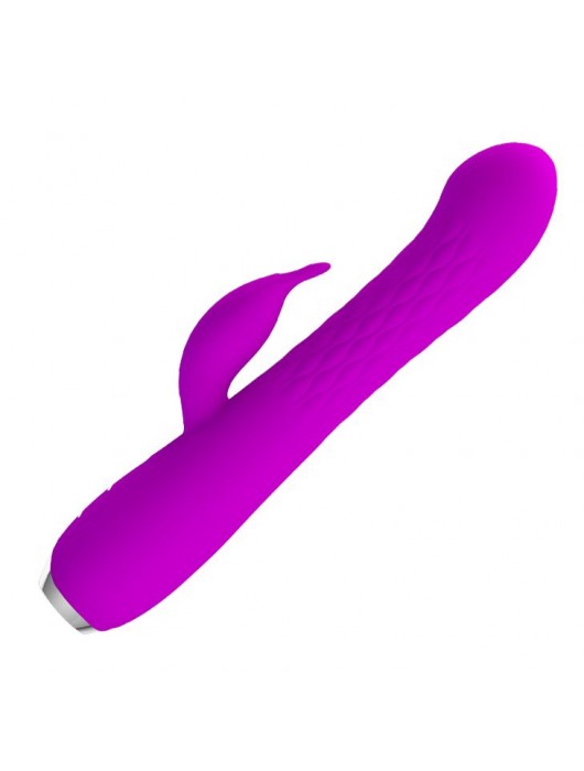 Лиловый вибратор Molly с вращающимися бусинами - 20,5 см. - Baile