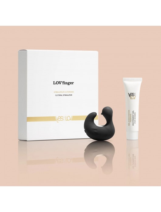 Вибростимулятор-уточка Lov Finger в комплекте с возбуждающим гелем - YESforLOV