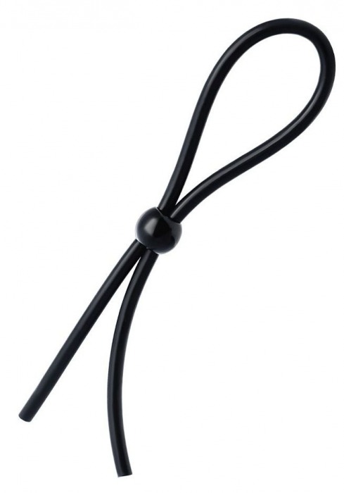 Черное лассо на пенис с одной бусиной - A-toys - в Нижнем Тагиле купить с доставкой