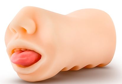 Телесный мастурбатор-ротик с язычком Oral Anne - Blush Novelties - в Нижнем Тагиле купить с доставкой