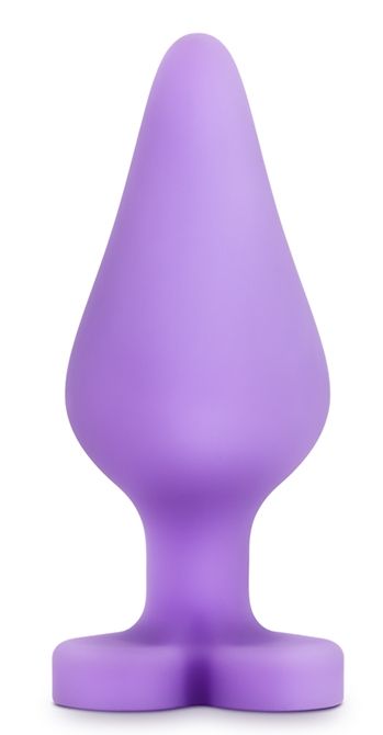 Фиолетовая анальная пробка Naughty Candy Heart Do Me Now - 8,9 см. - Blush Novelties - купить с доставкой в Нижнем Тагиле
