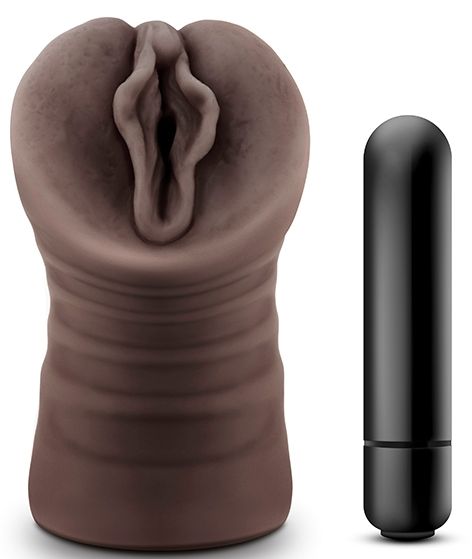 Коричневый мастурбатор-вагина Alexis - Blush Novelties - в Нижнем Тагиле купить с доставкой