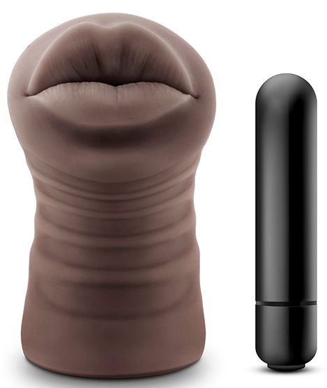 Коричневый мастурбатор-ротик Renee - Blush Novelties - в Нижнем Тагиле купить с доставкой
