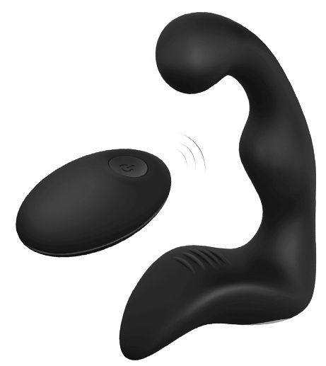 Черный вибромассажер простаты REMOTE BOOTY PLEASER - Dream Toys - в Нижнем Тагиле купить с доставкой