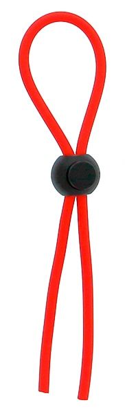 Красное эрекционное лассо с одной бусиной-утяжкой STRETCHY THIN LASSO - Dream Toys - в Нижнем Тагиле купить с доставкой