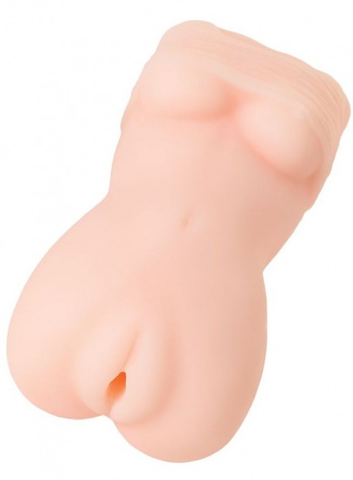 Телесный мастурбатор в виде женской фигурки - Toyfa Basic - в Нижнем Тагиле купить с доставкой