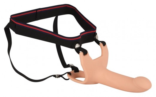 Силиконовый полый страпон на ремнях Silicone Strap-on - 16 см. - Orion - купить с доставкой в Нижнем Тагиле