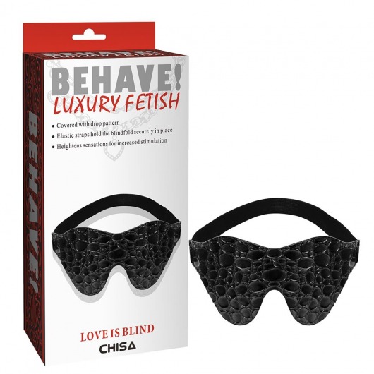 Черная маска на глаза Behave - Chisa - купить с доставкой в Нижнем Тагиле