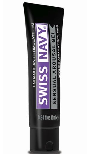 Возбуждающий гель-лубрикант на водной основе Sensual Arousal Lubricant - 10 мл. - Swiss navy - купить с доставкой в Нижнем Тагиле