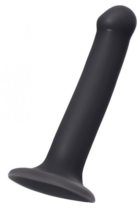 Черный фаллос на присоске Silicone Bendable Dildo M - 18 см. - Strap-on-me - купить с доставкой в Нижнем Тагиле