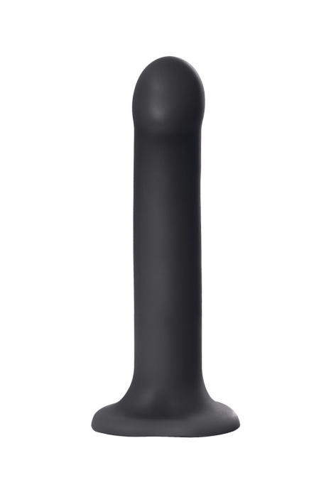 Черный фаллос на присоске Silicone Bendable Dildo L - 19 см. - Strap-on-me - купить с доставкой в Нижнем Тагиле