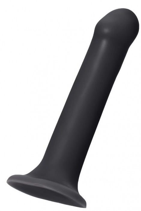 Черный фаллос на присоске Silicone Bendable Dildo XL - 20 см. - Strap-on-me - купить с доставкой в Нижнем Тагиле