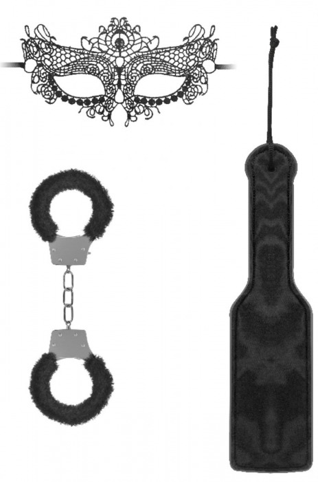 Черный игровой набор Introductory Bondage Kit №4 - Shots Media BV - купить с доставкой в Нижнем Тагиле