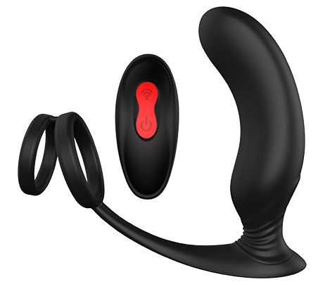 Черный массажер простаты REMOTE P-PLEASER - Dream Toys - в Нижнем Тагиле купить с доставкой