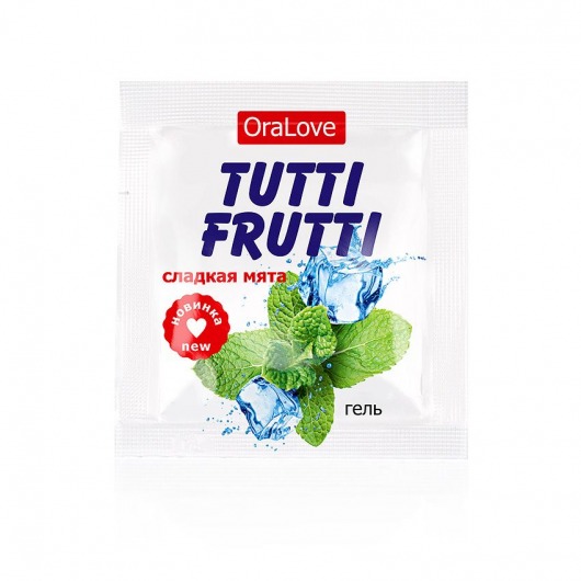 Пробник гель-смазки Tutti-frutti со вкусом мяты - 4 гр. - Биоритм - купить с доставкой в Нижнем Тагиле