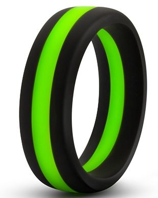 Черно-зеленое эрекционное кольцо Silicone Go Pro Cock Ring - Blush Novelties - в Нижнем Тагиле купить с доставкой