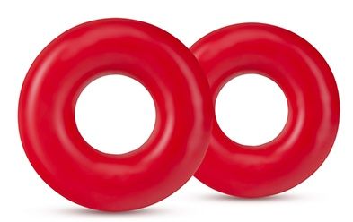 Набор из 2 красных эрекционных колец DONUT RINGS OVERSIZED - Blush Novelties - в Нижнем Тагиле купить с доставкой