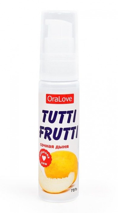 Гель-смазка Tutti-frutti со вкусом сочной дыни - 30 гр. - Биоритм - купить с доставкой в Нижнем Тагиле