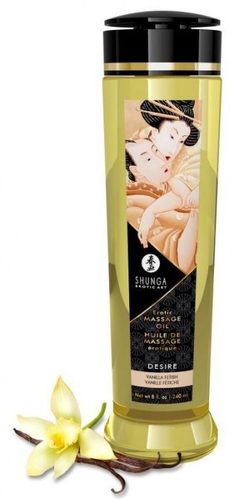 Массажное масло с ароматом ванили Desire - 240 мл. - Shunga - купить с доставкой в Нижнем Тагиле
