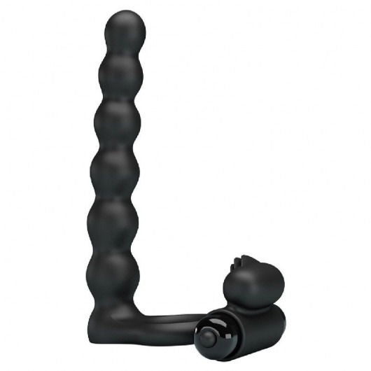 Черная насадка для двойной стимуляции Hercules Penis Sheath III - 15,3 см. - Baile - купить с доставкой в Нижнем Тагиле
