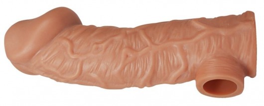 Телесная насадка на фаллос с фиксацией мошонки EXTREME SLEEVE - 15,6 см. - KOKOS - в Нижнем Тагиле купить с доставкой