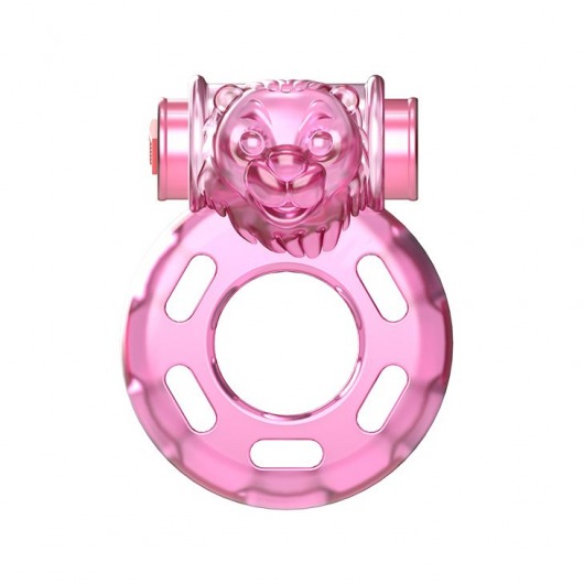 Розовое эрекционное кольцо с вибрацией Pink Bear - Baile - в Нижнем Тагиле купить с доставкой