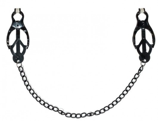 Зажимы на соски Darkside с цепочкой - Lola Games - купить с доставкой в Нижнем Тагиле